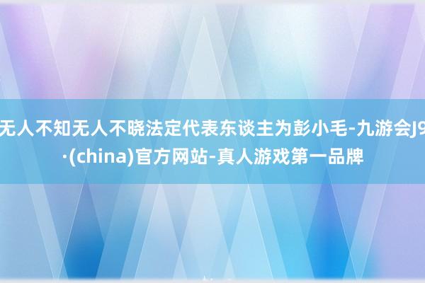 无人不知无人不晓法定代表东谈主为彭小毛-九游会J9·(china)官方网站-真人游戏第一品牌