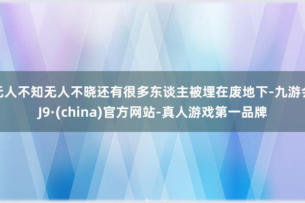无人不知无人不晓还有很多东谈主被埋在废地下-九游会J9·(china)官方网站-真人游戏第一品牌